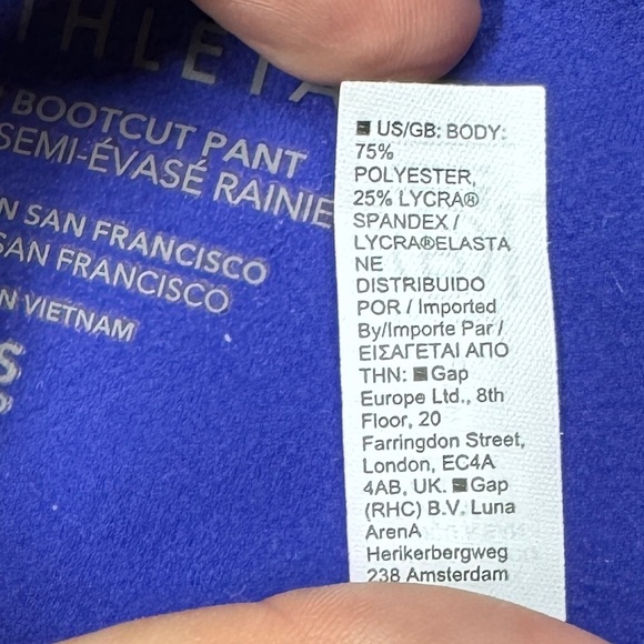 Athleta Rainer Bootcut Noble Blue Zip Pockets Athletic Leggings 467899 Small - Picture 16 of 16